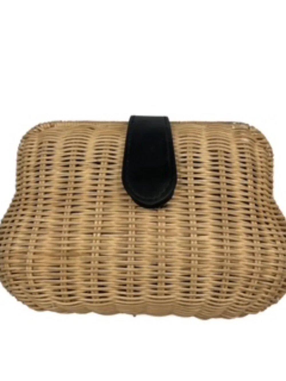 A New Day Clam Shell Ratan Crossbody purse / clutch